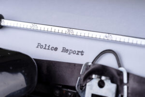 The words “police report” on a piece of paper. How to get a police report in Everett.